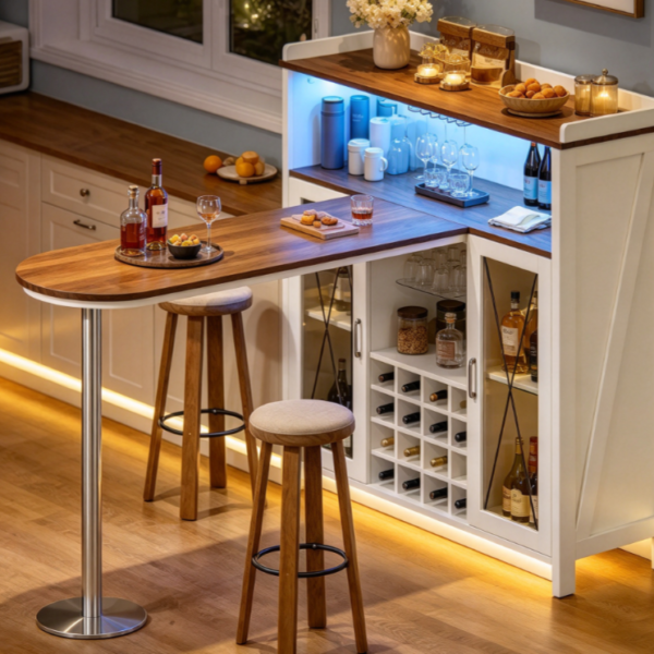 Wine Cabinet & Home Bar Assembly